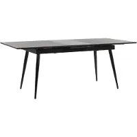 Beliani MALDON - Uitschuifbare eettafel - Zwart - 90 x 160/200 cm - MDF