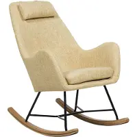 Beliani ARRIE - Schommelstoel - Geel - Polyester