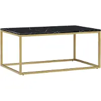 Beliani DELANO - Salontafel - Zwart/Goud - MDF