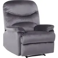 Beliani ESLOV - TV-fauteuil - Grijs - Fluweel