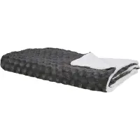 Beliani KANDILLI - Plaid - Grijs - 200 x 220 cm - Polyester