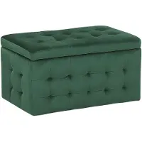 Beliani MICHIGAN - Ottomaan - Groen - Fluweel