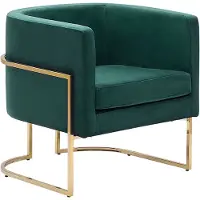 Beliani SIRKKA - Fauteuil - Groen - Fluweel