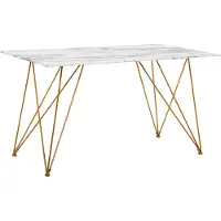 Beliani KENTON - Eettafel - Grijs - 80 x 140 cm - Veiligheidsglas