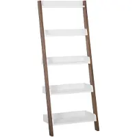 Beliani MOBILE TRIO - Boekenkast - Donkerbruin/ Wit - MDF