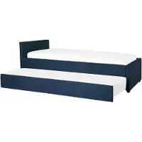 Beliani MARMANDE - Onderschuifbed - Blauw - 80 x 200 cm - Polyester