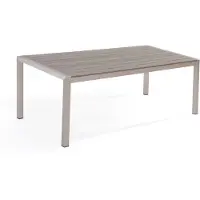 Beliani VERNIO - Tuintafel - Grijs - 90 x 180 cm - Aluminium