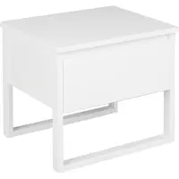 Beliani GIULIA - Bijzettafel - Wit - Dennenhout