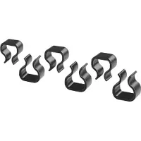 Beliani RIETI - Verbindingsklemmen (6 stuks) - Zwart - Synthetisch materiaal
