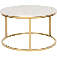 Beliani CORAL - Salontafel - Beige - RVS