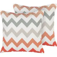 Beliani LAGARO - Tuinkussen set van 2 - Multicolor - 45 x 45 cm - Polyester