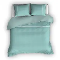 Romanette Dekbedovertrek Duchesse Mistygreen Wit Flanel-240 x 200 / 220 cm | Lits-Jumeaux