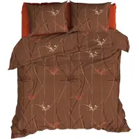 Satin d'or Dekbedovertrek Elsa Koper Bruin Satijn-140 x 200 / 220 cm | 1-Persoons