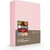Romanette 007887 Hoeslaken Blush Velours - 160/180 x 200/220 cm