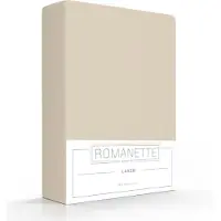 Romanette Hoeslaken Camel (Katoen)-160 x 200 cm