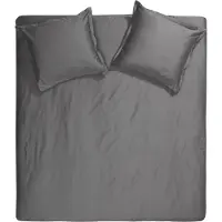 Cinderella Dekbedovertrek Anthracite Satijn-260 x 200 / 220 cm | Extra Breed