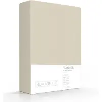 Romanette Hoeslaken Beige (Flanel)-90 x 200 cm