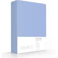 Romanette Hoeslaken Lichtblauw (Flanel)-90 x 220 cm