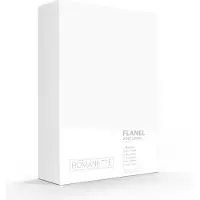 Romanette Hoeslaken Wit (Flanel)-200 x 220 cm