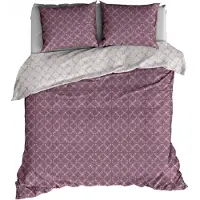 Satin d'or Dekbedovertrek Curling Oudrose-1-persoons (140 x 200/220 cm)