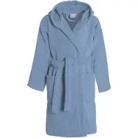 Seahorse - Pure Badjas Kinderen - Badstof - Katoen - Capuchon - Unisex - Denim - 158/164