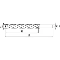 Phantom HSS metaalboor afgedraaide schacht diameter 23mm