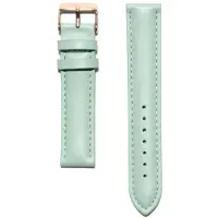 KRAEK Groen Rosé Goud - leren bandje - horlogebandje - 18 mm bandje - Met pushpin