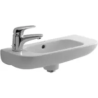 Duravit D Code fontein 50x22cm inclusief kraangat links wit