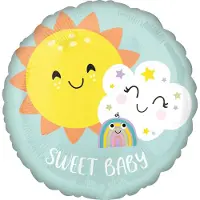Amscan Ballon Sweet Baby Rainbow 46 Cm Folie