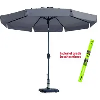 Madison Parasol Rond Madison Flores Taupe inclusief Beschermhoes