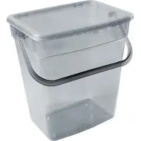 PLAST TEAM 10L poedercontainer transparant - Grijs