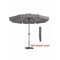 Madison Parasol Rond 300cm Taupe Flores met hoes