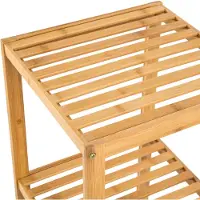 TecTake - Houten badkamerrek 4 etages van bamboe - art nr. 401647