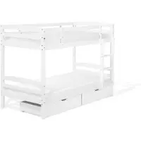 Beliani REGAT - Stapelbed met opbergruimte - Wit - 90 x 200 cm - Dennenhout