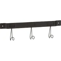J-Line Kapstok 3 Haken Metaal Zwart Small