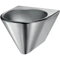 Delabie Wastafel BOB HD muurm. z. kraangat RVS 304 mat gepolijst