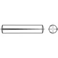 Toolcraft 135949 Gekerfde conische pen (Ø x l) 3 mm x 40 mm Staal 100 stuk(s)
