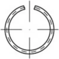 Toolcraft 146409 Veerring Binnendiameter: 10 mm DIN 7993 Verenstaal 500 stuk(s)