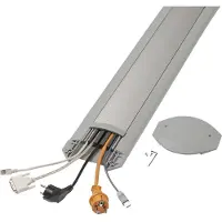 SERPA Kabelbruggen B15 EasyLoader aluminium 3000 mm, zwart/deksel aluminium zilver