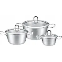 KINGHOFF 4474 - Pannenset - 6 delig - RVS