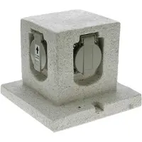 Heitronic 36315 Tuinstekkerdoos Graniet-grijs (mat)