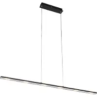 QAZQA Design hanglamp zwart incl. LED met touchdimmer - Platina
