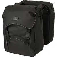 Fastrider Unibag Dubbele Fietstas - Voorzien van uitsparing voor snelbinders en LED verlichting - Waterafstotend - Reflectiestrepen - 28 liter - Zwart