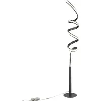 QAZQA Design vloerlamp zwart incl. LED en dimmer - Twisted