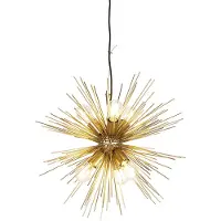 QAZQA Art Deco hanglamp goud 6-lichts - Broom