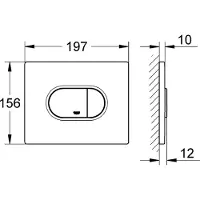 GROHE Arena Cosmopolitan bedieningsplaat 2-knops frontbediening horizontaal Wit