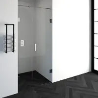 Brauer Void Nis Draaideur 2-delig 100x200cm Greep Midden - Chroom - Veiligheidsglas - Douche, Douchedeuren - 8720359359452