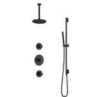 Hotbath Cobber IBS20CR inbouwdouche met 30cm plafondbuis en glijstang chroom