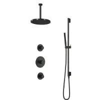 Hotbath Cobber IBS20CR inbouwdouche met 30cm plafondbuis, 30cm hoofddouche en glijstang chroom