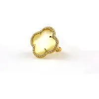 Sophie model Fiori gezet ring zilver verguld parelmoer